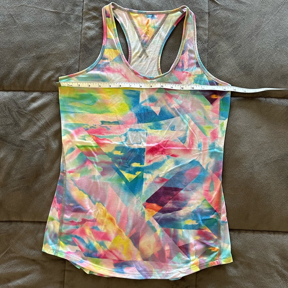 Colorful Tie Dye Lucy Tech Activewear Tank Top - Picture 2 of 8